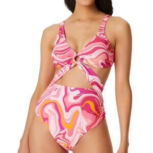Jessica Simpson Good Vibrations O-Ring One-Piece Swimsuit